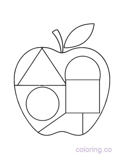 Apple Puzzle Coloring Page
