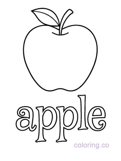 Fun Apple Coloring Page