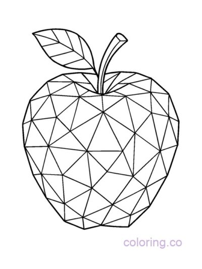 Gemstone Apple Coloring Page