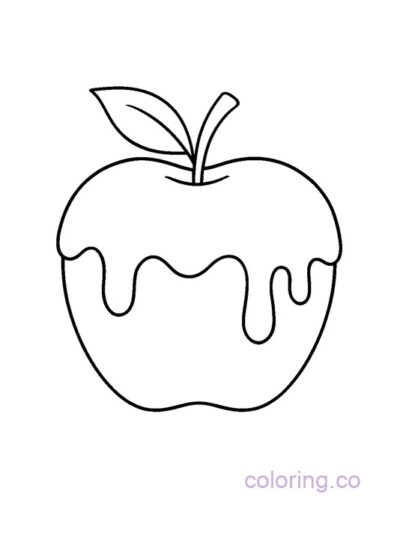 Apple Dessert Coloring Page