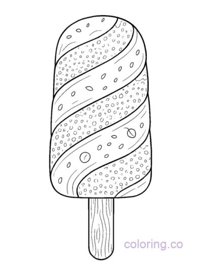 Intricate Artisan Swirl Popsicle Coloring Page