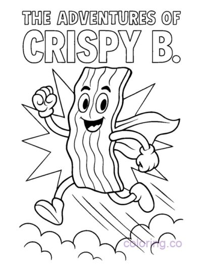 Superhero Bacon Comic Cover for Kids