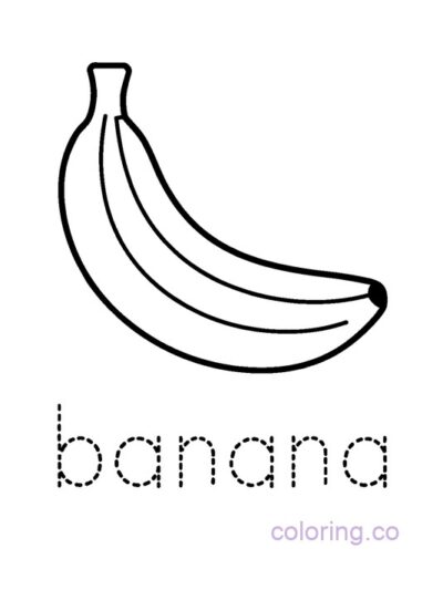 Banana ABC Trace Coloring Page for Preschool Fun