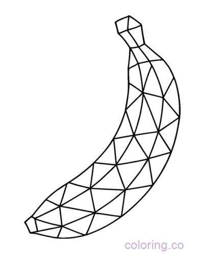 Intricate Banana Abstract Coloring Page