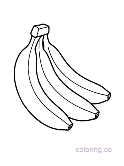 Bunch of Bananas Simple Bold Lines