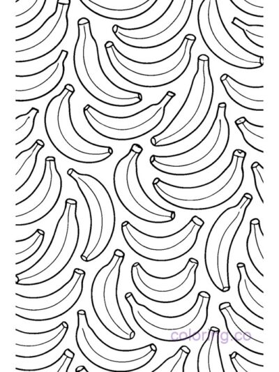Fun Banana Cartoon Coloring Page
