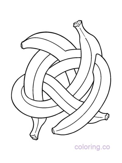 Stunning Escher-Style Banana Illusion Coloring Page