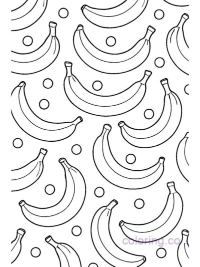 Fun Banana Pattern Coloring Page