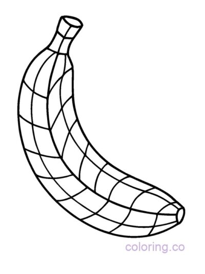 Banana Stained Glass Coloring Page