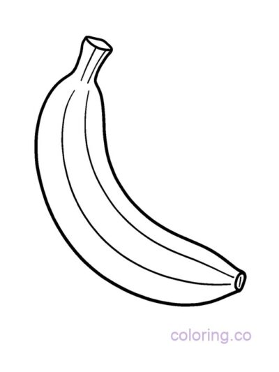 Simple Banana Coloring Page