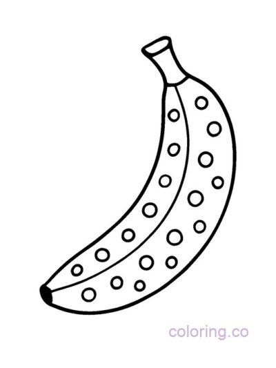 Fun Banana Coloring Page for Preschool