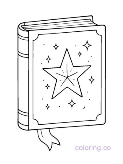 Magical Book Coloring Page