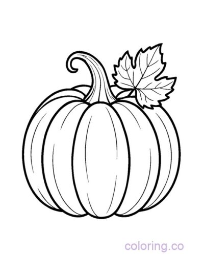 Adorable Pumpkin Coloring Page