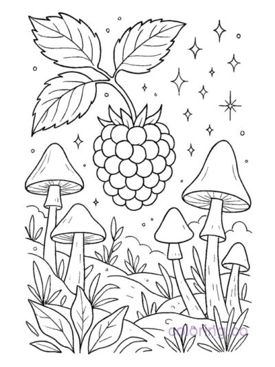 Enchanted Blackberry Coloring Page