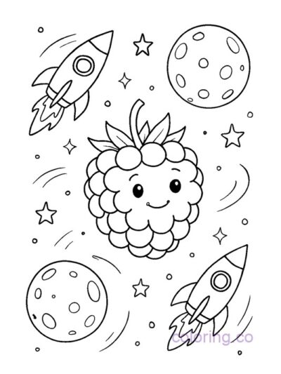 Blackberry Space Adventure Coloring Page