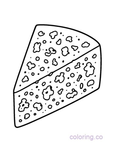 Fun Blue Cheese Coloring Page for Kids