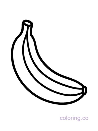 Fun Banana Coloring Page