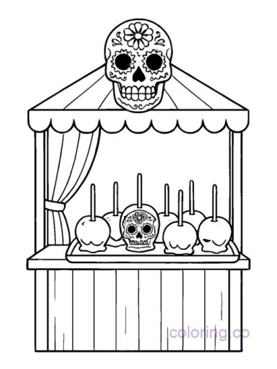 Carnival Booth Coloring Page
