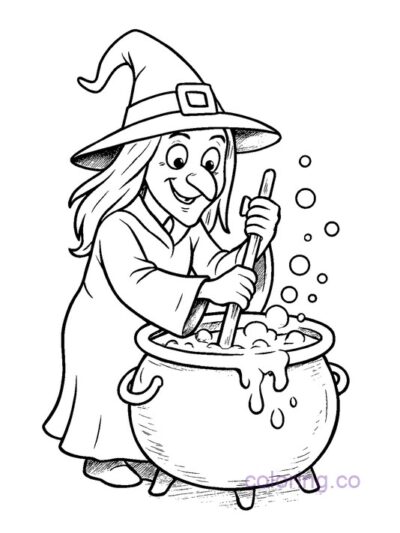 Witch's Brew Coloring Page