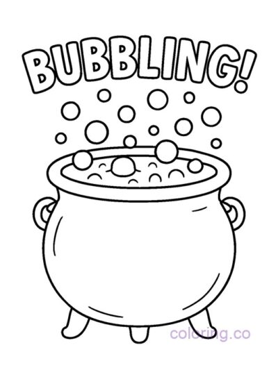 Bubbling Cauldron Coloring Page