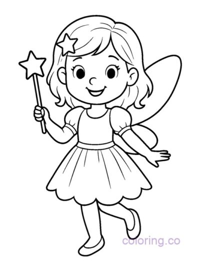 Fairy Costume Coloring Page