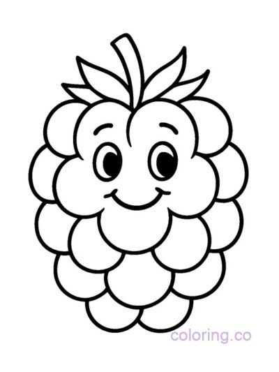 Cute Chunky Blackberry Coloring Page
