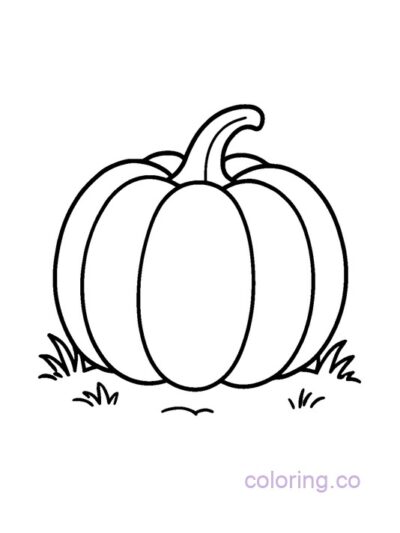 Chunky Pumpkin Coloring Page