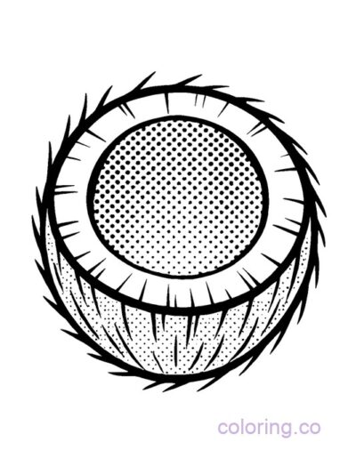 Coconut Pop Art Coloring Page for Teens