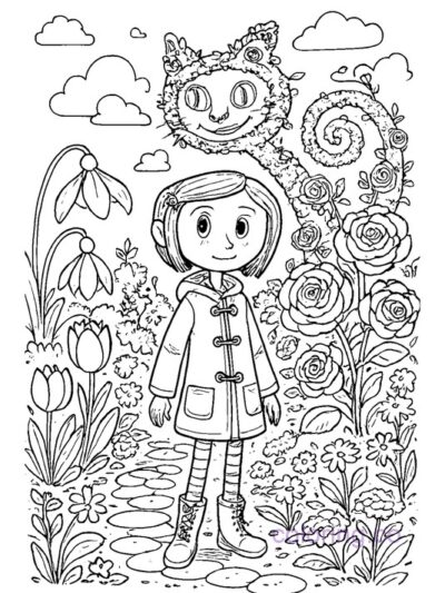 Coraline Other World Garden Coloring Page