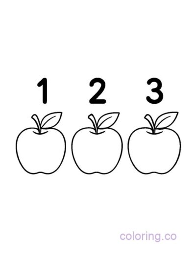 Fun Counting Apples Coloring Page