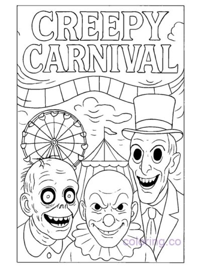 Creepy Carnival Coloring Page
