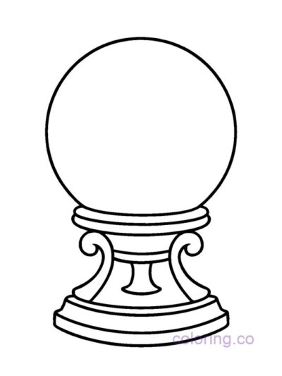 Crystal Ball Coloring Page for Preschool Fun