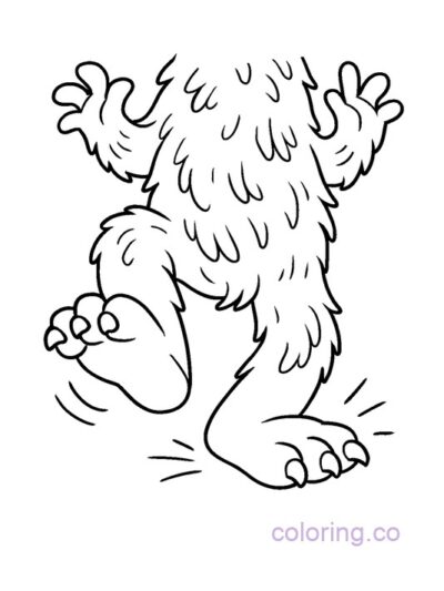 Dancing Monster Feet Coloring Page