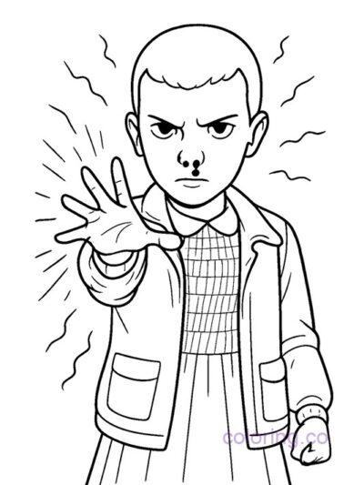 Telekinetic Hero Coloring Page