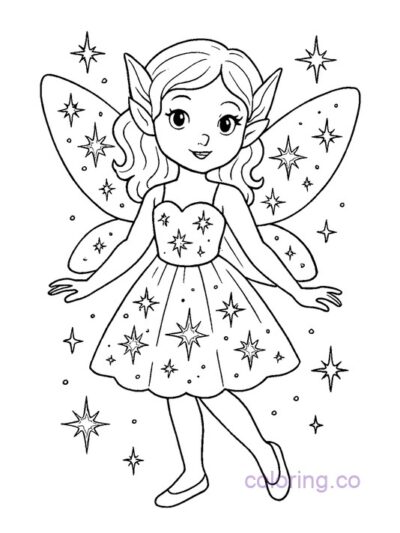 Magical Fairy Costume Coloring Page