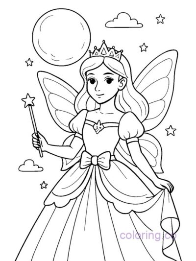 Fairy Princess Coloring Page
