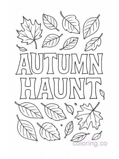 Autumn Leaves Coloring Page