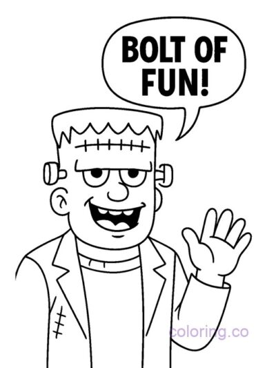 Fun Frankenstein Coloring Page