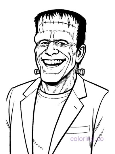 Frankenstein Monster Coloring Page