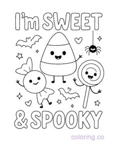 Sweet and Spooky Coloring Page