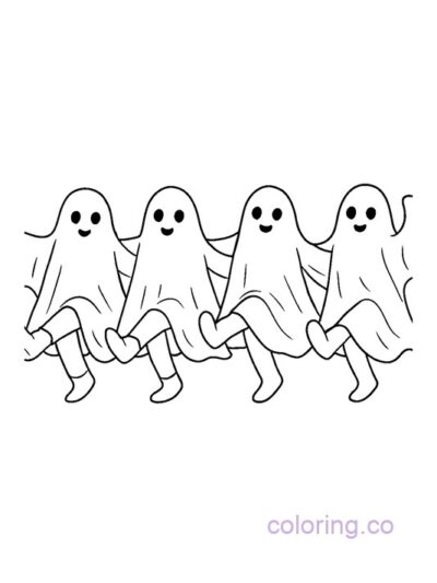 Ghost Chorus Line Coloring Page