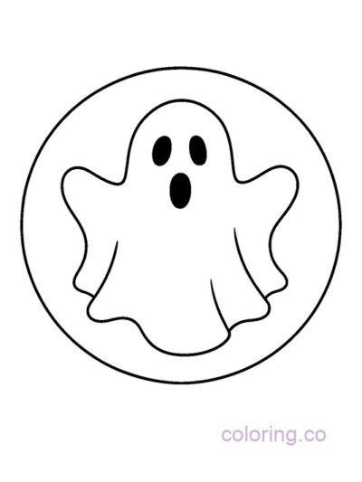 Cute Ghost Coloring Page