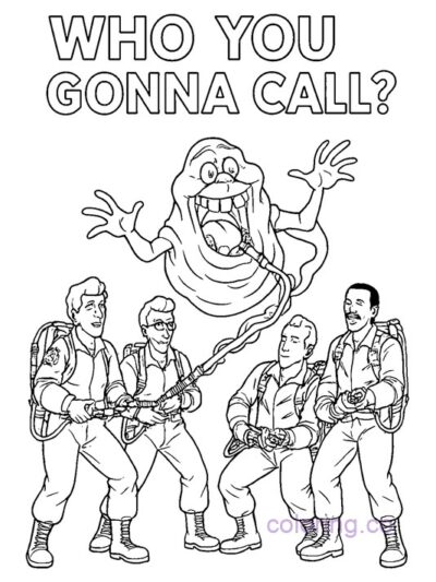 Ghostbusters Slimer Coloring Page