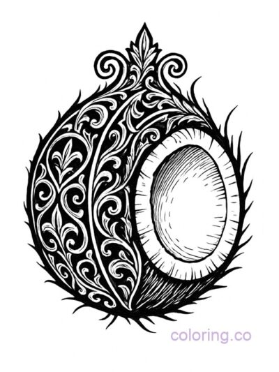 Gothic Coconut Teens Coloring Page