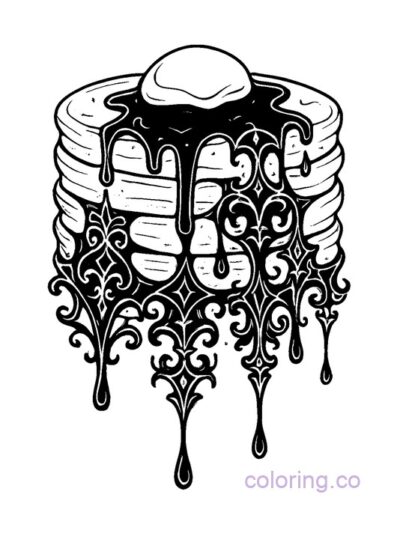 Gothic Pancake Coloring Page