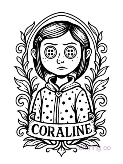 coraline coloring page