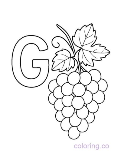 Fun Grape ABC Coloring Page