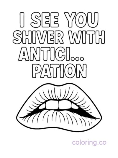 Fun Rocky Horror Quote Coloring Page