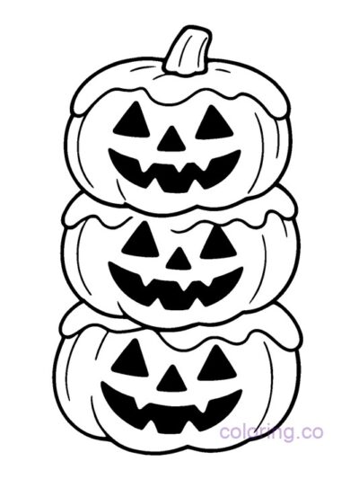jack o lantern cookies coloring page