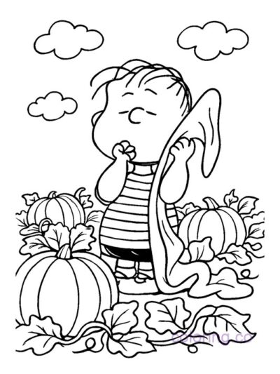 Cute Pumpkin Patch Coloring Page